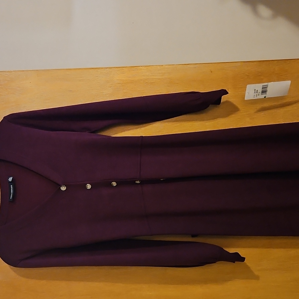 Nina Leonard Deep Wine/ Burgundy Knit Fabric - Picture 2 of 6